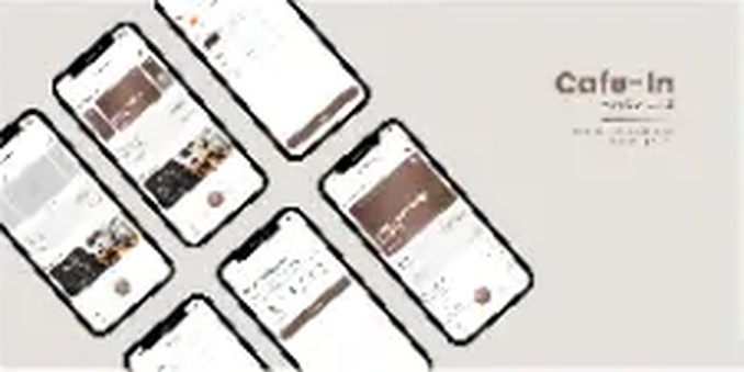 Cafe-In member card mobile app screens showing membership card and QR payment