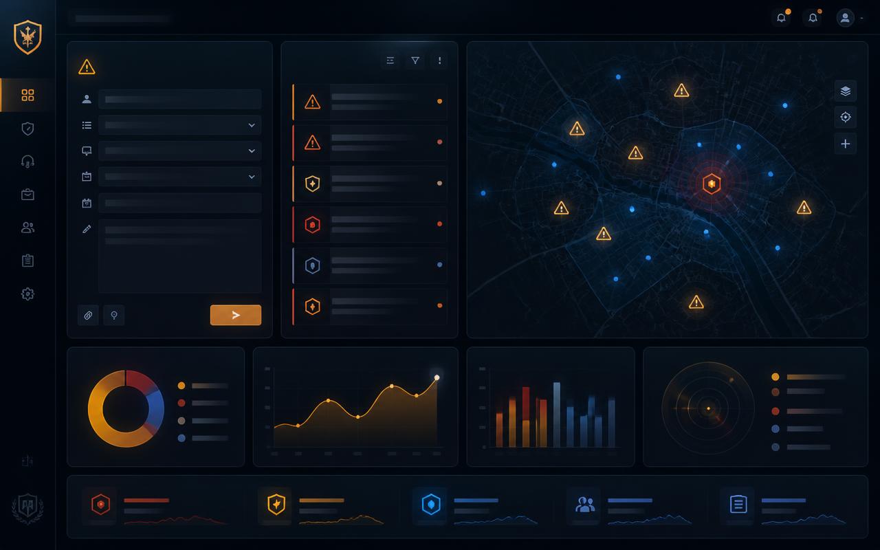Incident reporting and analytics screens