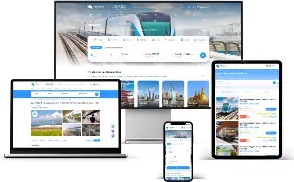 Railway product responsive website across desktop, tablet and mobile